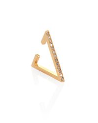 Zoe Chicco | Metallic Diamond & 14K Yellow Gold Triangle Single Ear Cuff | Lyst