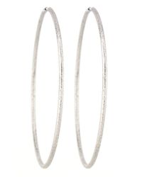 Carolina Bucci - Sparkly White Gold Large Hoop Earrings - Lyst