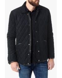 7 For All Mankind | Blue Quilted Barn Jacket In Navy for Men | Lyst