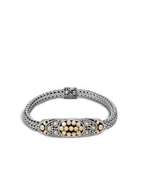 John Hardy | Metallic Dot Oval Station Bracelet | Lyst