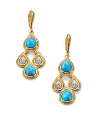 Alexis Bittar | Blue Elements Maldivian Turquoise & Crystal Scalloped Drop Earrings | Lyst