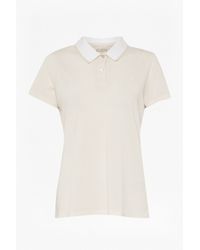 French Connection | Natural Phoebe Cotton Polo Shirt | Lyst