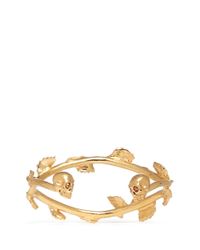 Alexander McQueen | Metallic Skull Vine Cuff | Lyst