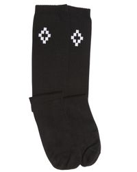 Marcelo Burlon | Black Logo Printed Long Socks for Men | Lyst