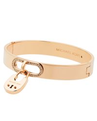 Michael Kors | Gold Padlock Hinge Bangle | Lyst