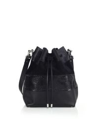 Proenza Schouler | Black Large Leather, Suede & Ayers Bucket Bag | Lyst