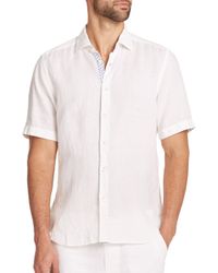 Saks Fifth Avenue | White Linen Sportshirt for Men | Lyst