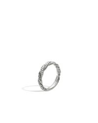 John Hardy | Metallic Classic Chain Flat Twisted Slim Band Ring | Lyst