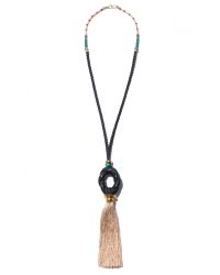Lizzie Fortunato | Black Agate Knot Necklace | Lyst
