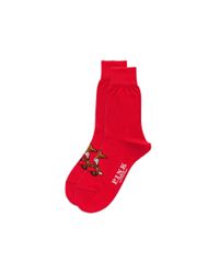 Thomas Pink | Red Rugby Ball Fox Socks for Men | Lyst