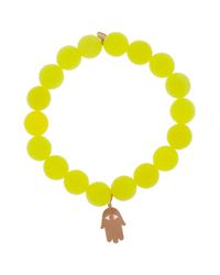 Sydney Evan | Yellow Agate Hamsa Bracelet | Lyst