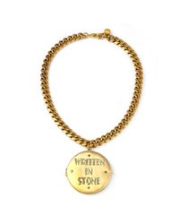 Lulu Frost - Metallic New Written in Stone Message Locket Short Necklace - Lyst