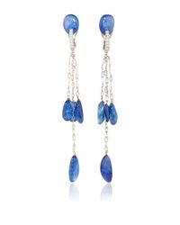 VBH | Blue Diamond Bead And Sapphire Drop Earrings | Lyst
