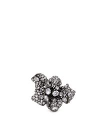 Anabela Chan | 'mini Bloomingdale' Diamond Pavé 18k Black Gold Flower Ring | Lyst