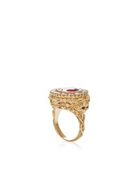 Jade Jagger | Metallic Pink Spinel and Diamond Skull Cocktail Ring | Lyst