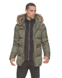 Marc New York | Green Water-Resistant Quilted Parka Jacket for Men | Lyst