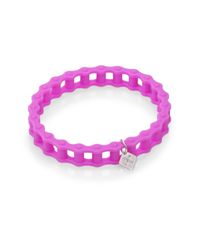 Tateossian | Purple Rubber Bike Chain Bracelet | Lyst
