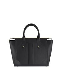 Gigi New York | Black Gates Python-embossed Leather Satchel | Lyst