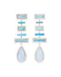 Dana Rebecca | Blue One Of A Kind Opal Earrings | Lyst