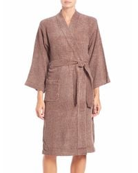 Natori | Brown Knit Wrap Robe | Lyst