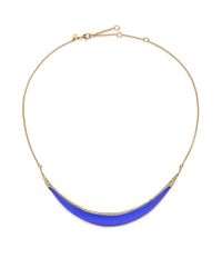 Alexis Bittar | Metallic Sport Deco Lucite & Crystal Liquid Crescent Necklace | Lyst