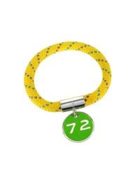 Marc By Marc Jacobs - Yellow Nylon And Silvertone Brass 72 Location Bangle - Lyst