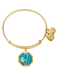 ALEX AND ANI | Gold Truth And Honor Narcissus Expandable Wire Bangle | Lyst