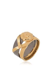 Versus | Metallic Metal Lion Ring | Lyst