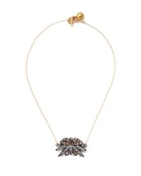 Lulu Frost | Metallic 'larkspur' Crystal Pavé Pendant Necklace | Lyst