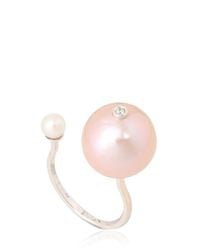 Delfina Delettrez | Pink Double Pearl Ring | Lyst