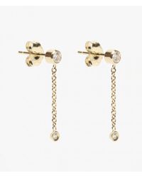 Ariel Gordon | Metallic Diamond Chain Drop Earrings | Lyst