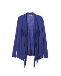 Rebecca Taylor - Blue Checker Pointelle Cardigan - Lyst