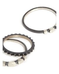 Maria Black | Black 'chuck' Three Silver Ring Set | Lyst
