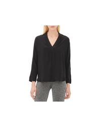 Sandro | Black Elyette Silk Top | Lyst
