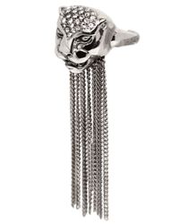 Roberto Cavalli | Metallic Panther Ring With Swarovski Crystals | Lyst
