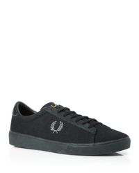 Fred Perry | Black Spencer Canvas Sneakers for Men | Lyst