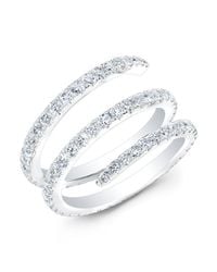 Anne Sisteron - 14kt White Gold Diamond Spring Ring - Lyst