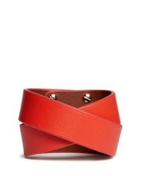 Givenchy | Orange Shark Tooth Double Wrap Leather Bracelet | Lyst