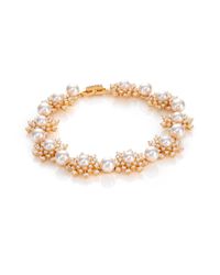 Adriana Orsini | Metallic Fireworks Faux Pearl & Pavé Line Bracelet | Lyst