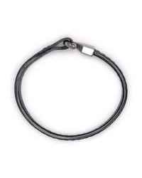 Club Monaco | Black Flat Leather Wrap Bracelet for Men | Lyst