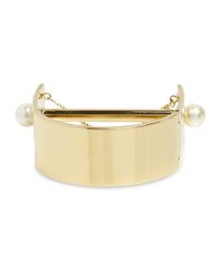 Chloé | Metallic Darcey Brass and Pearl Cuff | Lyst