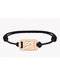 Tateossian | Zodiac 18k Yellow Gold Leo Black Waxed Cord Bracelet for Men | Lyst