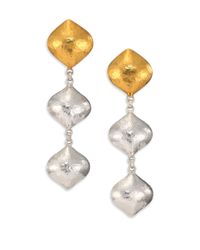 Gurhan | Metallic Clove 24k Yellow Gold & Sterling Silver Cielo Triple-drop Earrings | Lyst