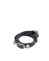 Balenciaga | Black Giant Silver Bracelet Triple Tour | Lyst