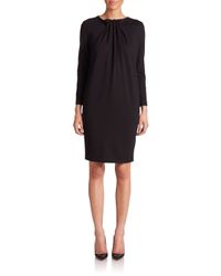 ESCADA | Black Dondi Ponte Ruched-detail Dress | Lyst