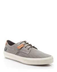 Stussy | Gray Savitt Printed Canvas Sneakers for Men | Lyst