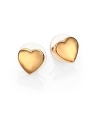 kate spade new york | Metallic Dear Valentine Heart Stud Earrings | Lyst