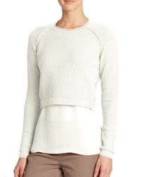 Elie Tahari | White Giada Sweater & Blouse Set | Lyst