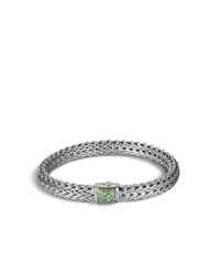 John Hardy | Metallic Classic Chain Bracelet With Tsavorite | Lyst