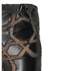 KTZ | Black Intarsia Design Lycra Shorts | Lyst